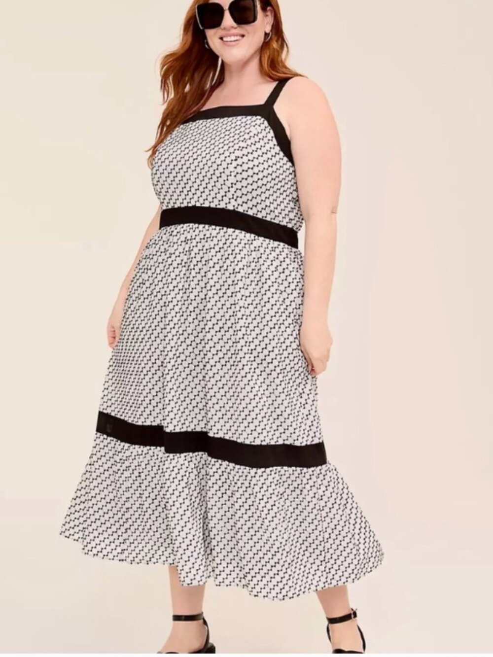 Lane Bryant NWT Black and White Pattern Maxi Dress - Size 14
